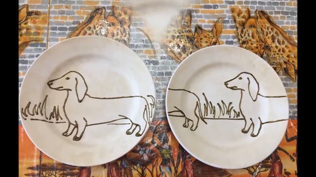 Новогодний декупаж тарелки - к году Жёлтой Земляной собаки. Diy. смотреть онлайн