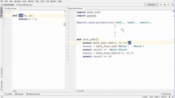 Python Unit Testing With Pytest 3 - Parameterizing tests (pytest.mark.parametrize)