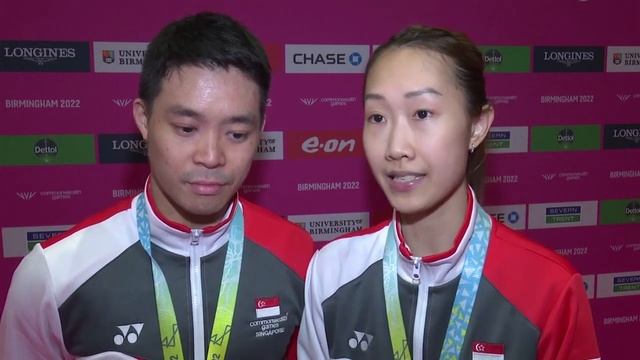 Singapore duo Jessica Tan Wei Han & Terry Hee react to winning gold in #Birmingham2022 mixed double смотреть онлайн