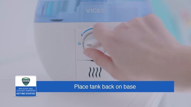 Vicks Mini Filter Free Cool Mist Humidifier VUL520 - Getting Started смотреть онлайн