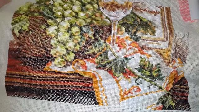 Вышивка крестом. Алиса - Шардоне. Половина работы!