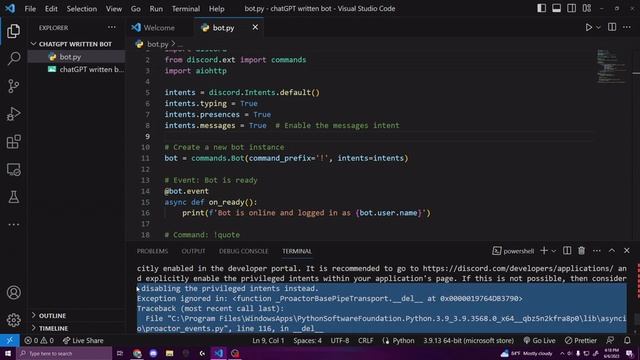 I made a Discord.py Bot with chatGPT! смотреть онлайн