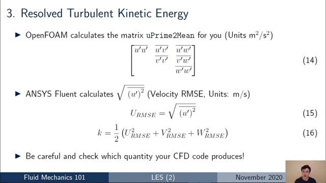 [CFD] Large Eddy Simulation (LES) 2: Turbulent Kinetic Energy смотреть онлайн