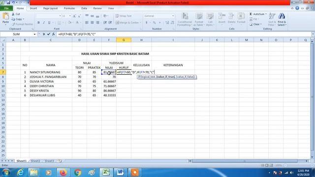 Tutorial Fungsi Logika Excel Joshua смотреть онлайн