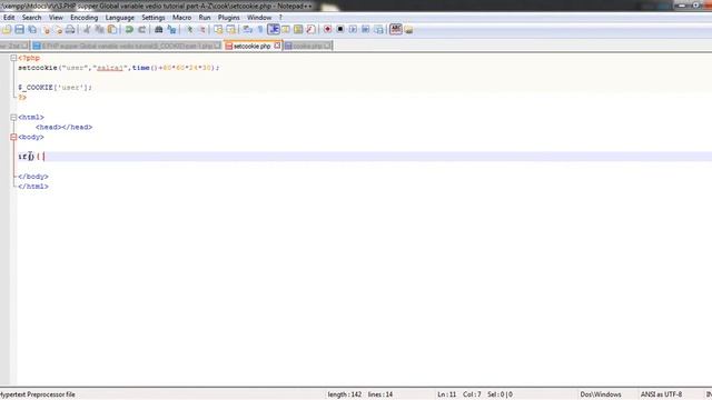 PHP supper Global variable vedio tutorial($_COOKIE)-part-1 смотреть онлайн