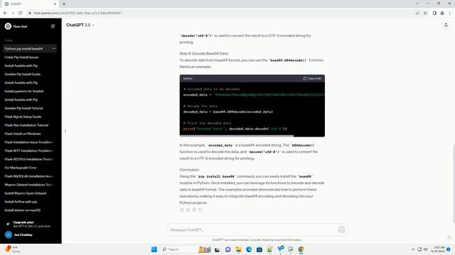 pip install base64 python смотреть онлайн