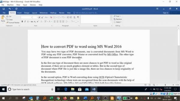 how to convert pdf to word using MS Word, One Drive and Google Drive