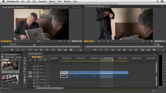 Lifting and Extracting, Deleting and Ripple Deleting in Premiere Pro CC смотреть онлайн