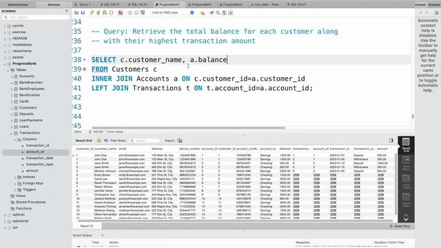 SQL Tutorial - Find Total Balance and Highest Transaction made by Customer using SQL Query смотреть онлайн