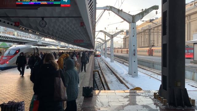 Сапсан.прибытие поезда.Московский вокзал.СПБ. #железные дороги #россия смотреть онлайн