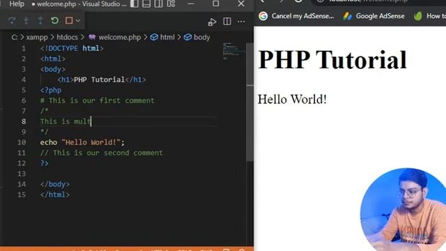 PHP tutorial: How to comment in php in all different ways | Lesson #2 смотреть онлайн
