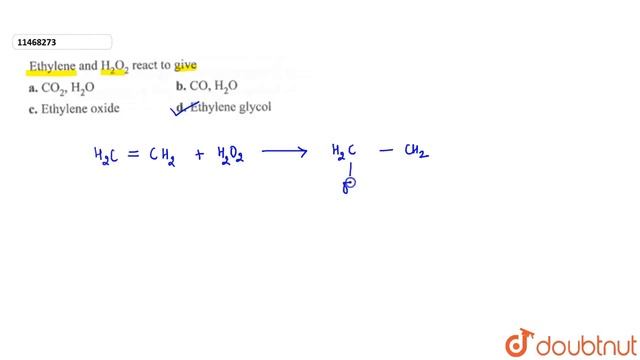 Ethylene and `H_2O_2` react to give смотреть онлайн