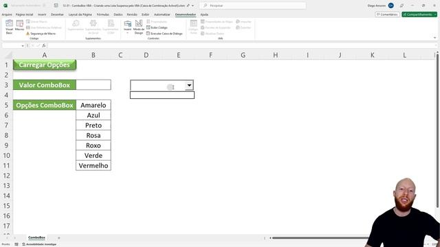 ComboBox VBA - Como Criar Lista Suspensa pelo VBA (Caixa de Combinação ActiveX) смотреть онлайн