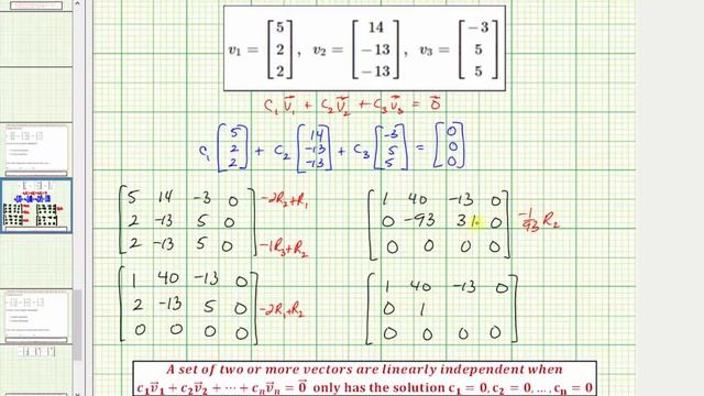 Ex: Determine if Vectors are Linearly Independent or Linearly Dependent (Dependent) смотреть онлайн