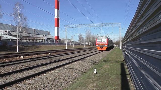 Электропоезд ЭД4М-0462 (ТЧ-7) скоростной пригородный поезд "РЭКС-экспресс" №7112 Москва - Раменское смотреть онлайн