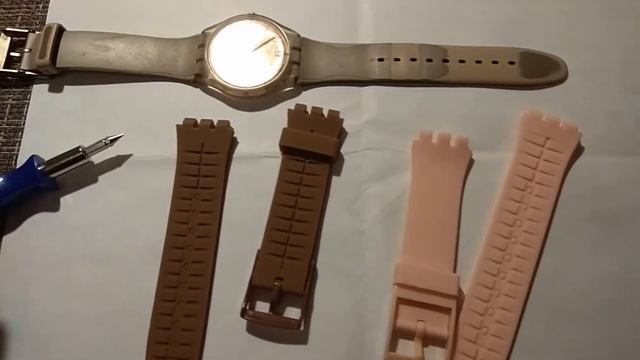 Часы Swatch Меняю оригинальный ремешок на неоригинальный