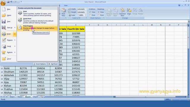 How to use Print Titles in MS Excel 2007 in Hindi Part 47 смотреть онлайн