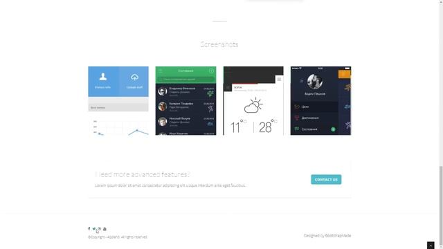 Appland - Free Boostrap Theme Preview смотреть онлайн