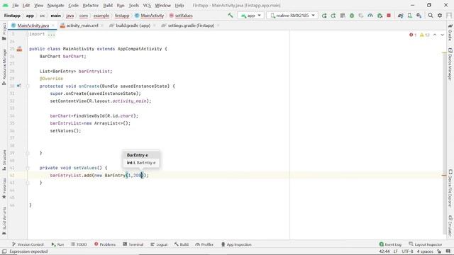 Bar Chart In Android Studio | Mp Charts | Code The World смотреть онлайн