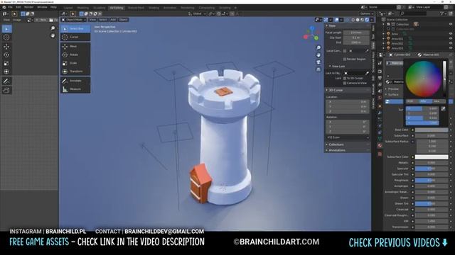 (Timelapse) 3d Sculpting Tower Model in Blender 2.90 (Part 2/4) смотреть онлайн