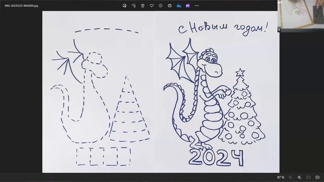 Рисуем открытку к Новому году ▶ Рисование героев мультфильмов смотреть онлайн