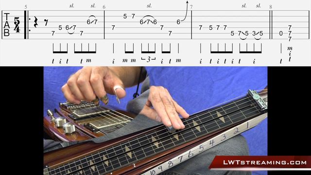 Main Riff to Black Dog by Led Zeppelin - for Open D Lap Steel смотреть онлайн