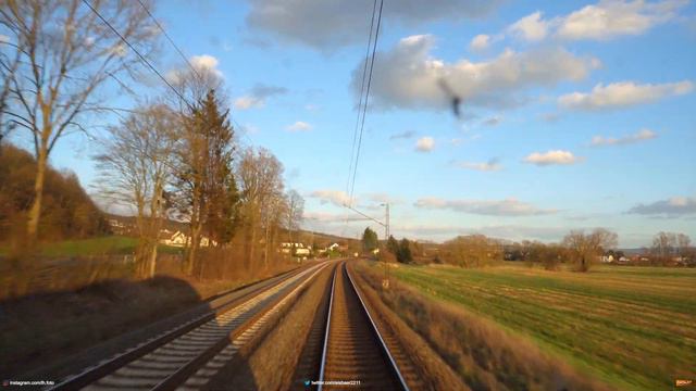 Führerstandsmitfahrt | Kassel - Bebra - Fulda | Baureihe 427/428 Flirt | Stationsangaben | Reupload