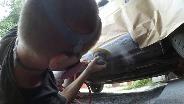 ремонт порогов на Хендай Акцент и покраска деталей смотреть онлайн