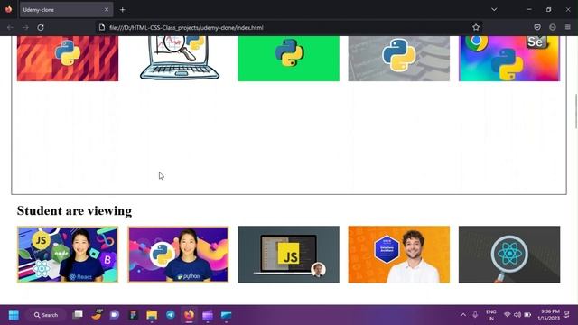Project Using HTML & CSS (Udemy Clone) Step by Step Explanation. смотреть онлайн