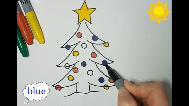how easy it is to draw a christmas tree/ как просто нарисовать елку смотреть онлайн