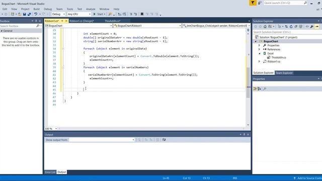 Visual Studio Tools for Office C# Addin Embedded Chart Excel Part 1 смотреть онлайн