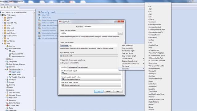 SOLIDWORKS PDM - XML Export смотреть онлайн