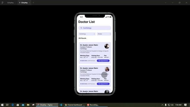 Elegant UI Design for doctors and patients with Figma. смотреть онлайн
