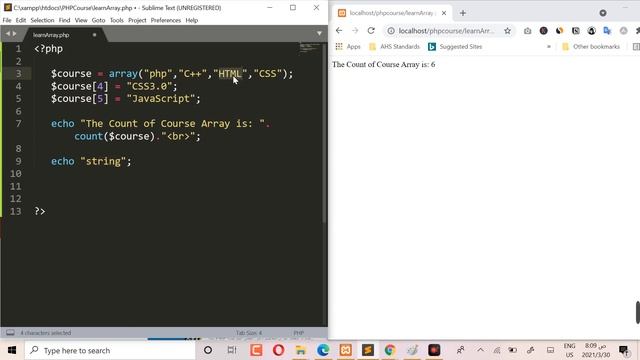 PHP Course in Arabic (2021) || Learn PHP Arrays || Indexed Array смотреть онлайн