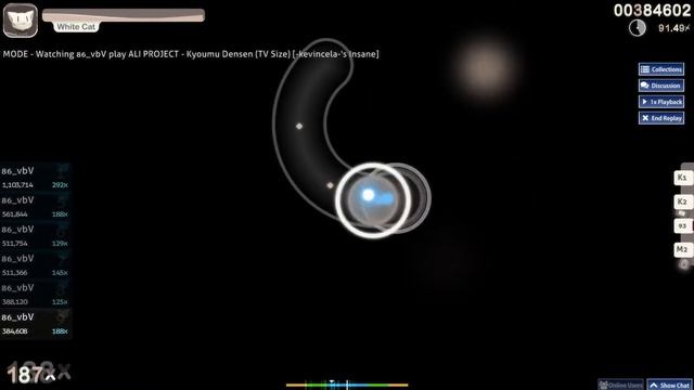 osu! ALI Project - Kyoumu Densen (Another Opening) [-kevincela-'s Insane] смотреть онлайн