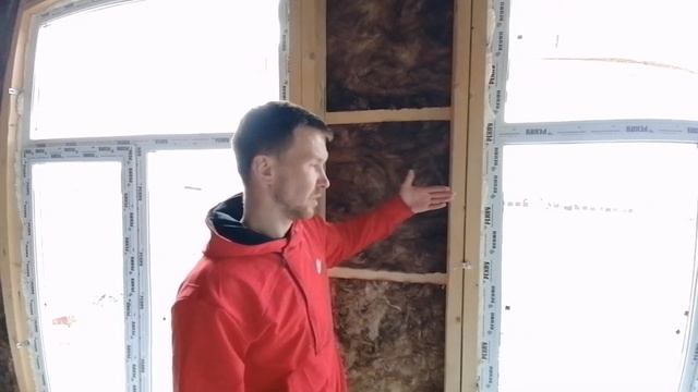 Перекрестное утепление в каркасном доме. Как выглядит изнутри. #каркасник #утепление смотреть онлайн