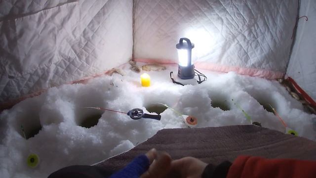 Ночная рыбалка! Ловля крупного КАРАСЯ Зимой со льда!!! Ловля живца. смотреть онлайн