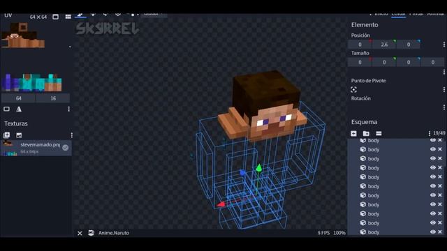 Skin 4d Steve Mamado :v Minecraft Pe | Timelapse | Skyrrel
