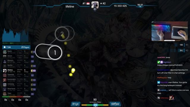 ? 8.8⭐ lifeline | orangentle - HAELEQUIN [Extra] +HDDT 98.88% (#1 835pp FC) - osu! смотреть онлайн