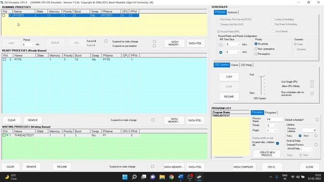 Multi-Threading Simulation | CPU-OS Simulator смотреть онлайн