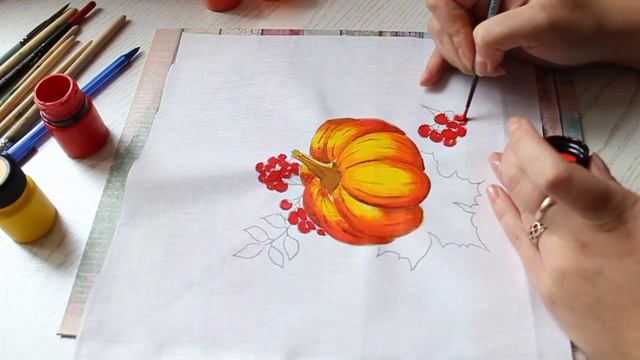 Рисование на ткани "тыковка" смотреть онлайн