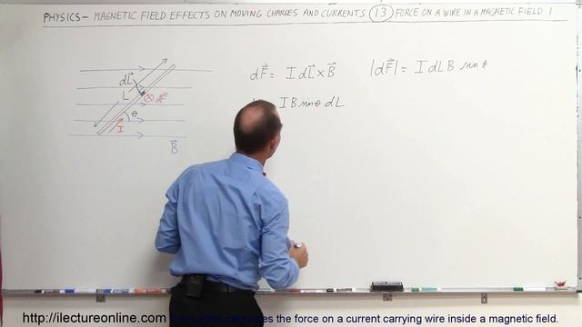 Physics - E&M: Magn Field Effects on Moving Charge & Currents (13 of 26) Force on a Current смотреть онлайн