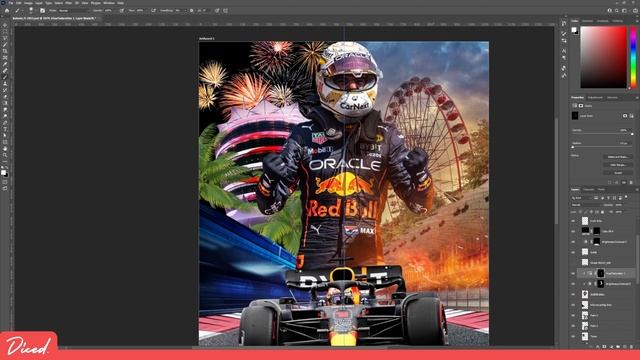 Formule 1 Bahrein | Max Verstappen | Photoshop speed art! смотреть онлайн
