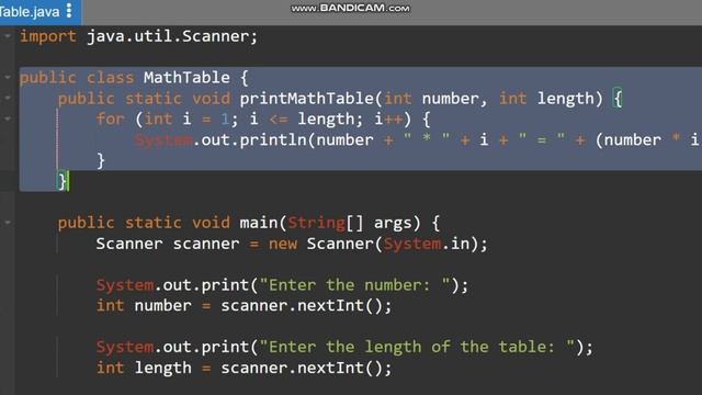 Print any number of Math table in C++ C# Java Python смотреть онлайн