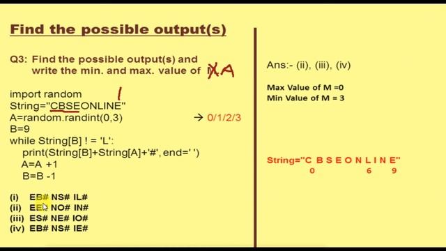 Functions-Part-9B Finding outputs of Program code containing function random(),randint(),randrange( смотреть онлайн