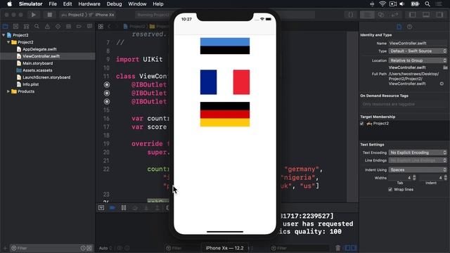 Making the basic game work: UIButton and CALayer – Guess the Flag, part 3 смотреть онлайн