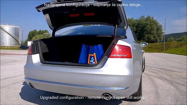 Audi A8 D4, MY2010 - boot closing with remote control - zapiranje prtljažnika z daljincem смотреть онлайн