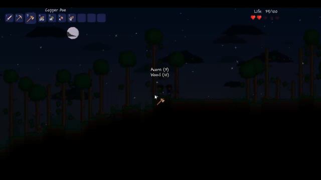 Terraria with Chuckles-ep. 1-Zambie Fightin