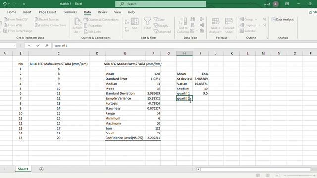 statitik analitik 1 excel manual смотреть онлайн