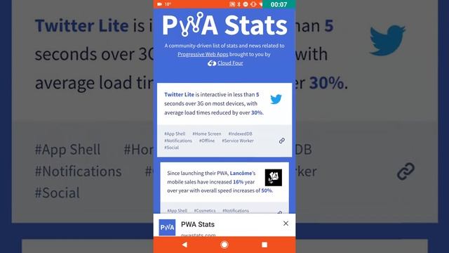 Add to home screen interaction for PWA смотреть онлайн